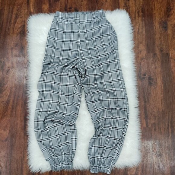 I.AM.GIA High-Waisted Cobain Plaid Relaxed-Fit Chain Pants Goth 80's Size Small - Picture 3 of 10